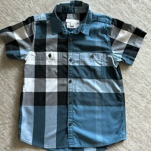 Boys Burberry Short Sleeve Button Up